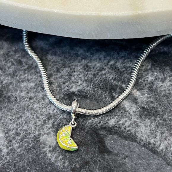 Genuine 925 Sterling Silver Lemon Citrus Charm - Picture 3 of 6